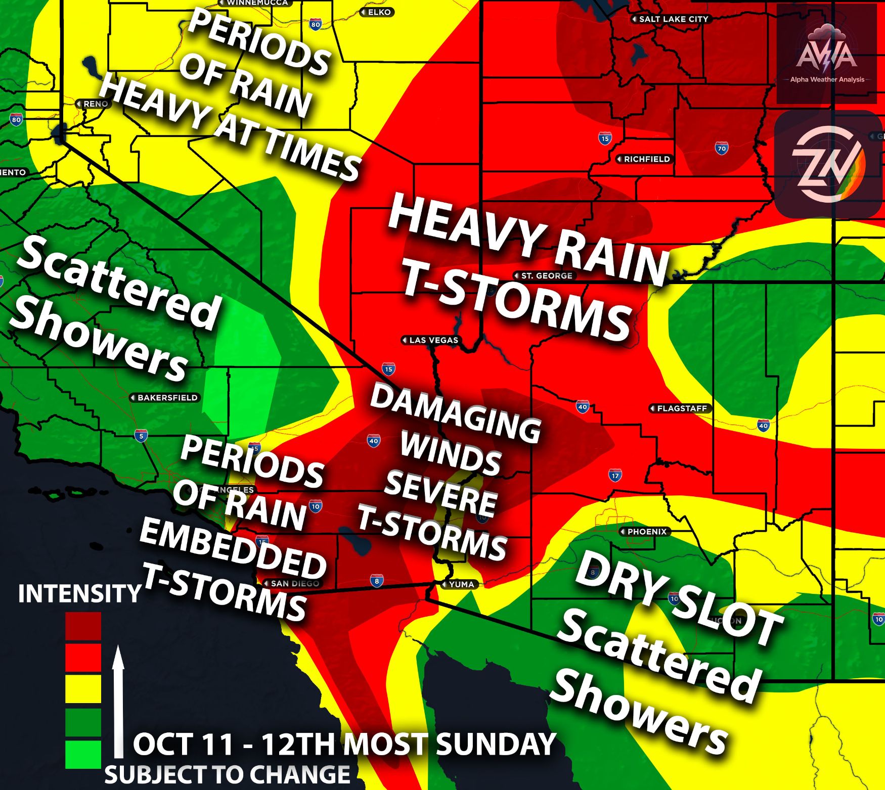 Rachel To Bring Impacts to Southern CA and Surrounding Regions