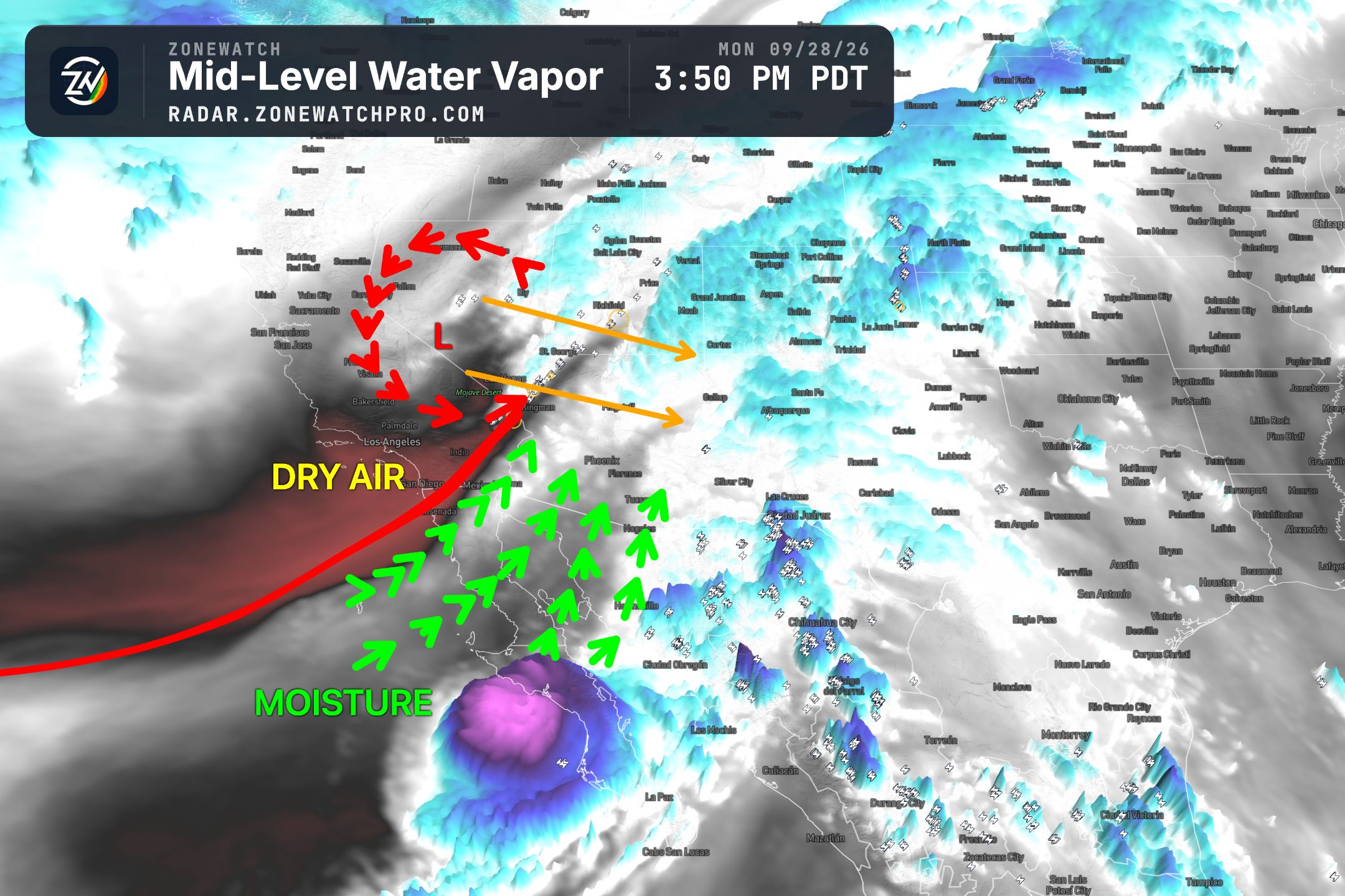Current Setup On Going Across the Southwest Region