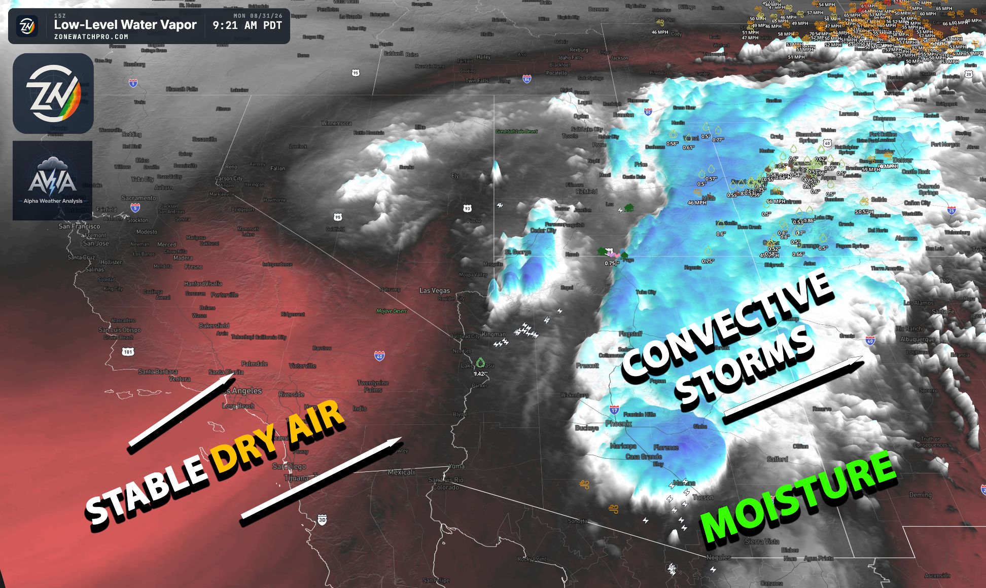 Numerous T-Storms Impacted AZ & Surrounding States, Cool Down with Slight Lower Humidity + Whats Next? | August 31, 2026