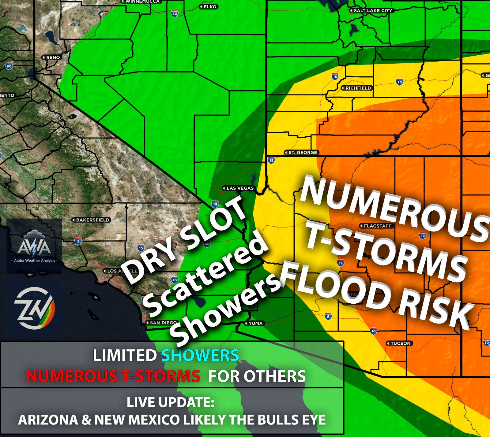 Coverage of Storms Map Graphic